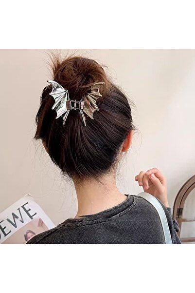 Choice دبوس شعر معدني أنيق لحفلات الهالوين على شكل سيدة خفاش رائعة، تصميم صغي...