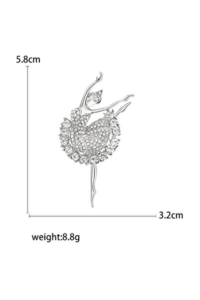 Choice Silvery2243 دبابيس راقصة الباليه من المينا للنساء دبابيس لؤلؤية مرصعة ...