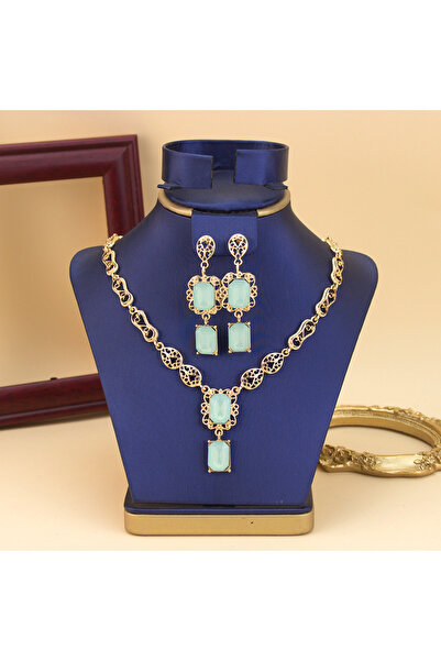 Choice NVS777TZ134mint Morocco Style Necklace Earring Set For Women Luxury Ar...