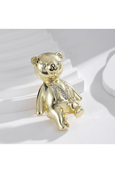 Choice دبابيس على شكل دب ذهبي اللون من M Bear دبابيس خفيفة فاخرة مرصعة بأحجار الراين للنساء والرجال والحفلات وحفلات الزفاف