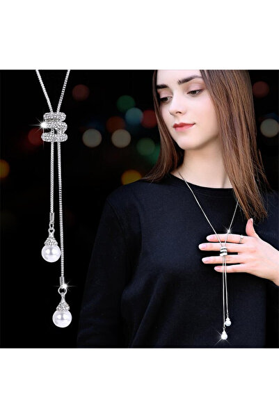 Choice 1 قلادة نسائية من BYSPT على شكل سلسلة ثعبان قلادة زهرة سلسلة سترة شتوية طويلة للنساء.