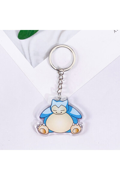 Miniso سلسلة مفاتيح سيارة أكريليك لطيفة بحجم 5 سم، 17 بوكيمون، ملحقات، حقيبة ...