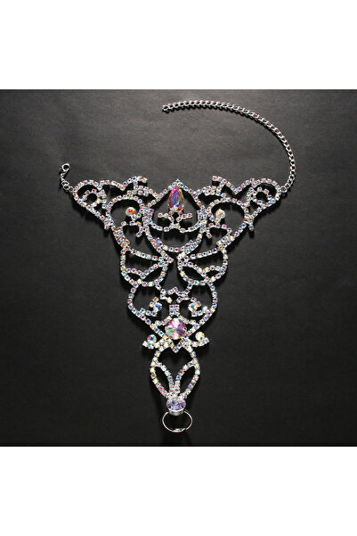 Choice سوار خلخال من الكريستال الملون مطلي بالفضة، مجوهرات رقص البطن بوهو للنساء للحفلات الرائعة