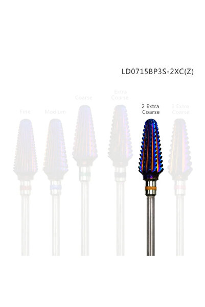 Choice3 2XC(Z) HYTOOS Purple Carbide Nail Drill Bits 3/32" Tornado Carbide Bit Milling Cutters For Manicure