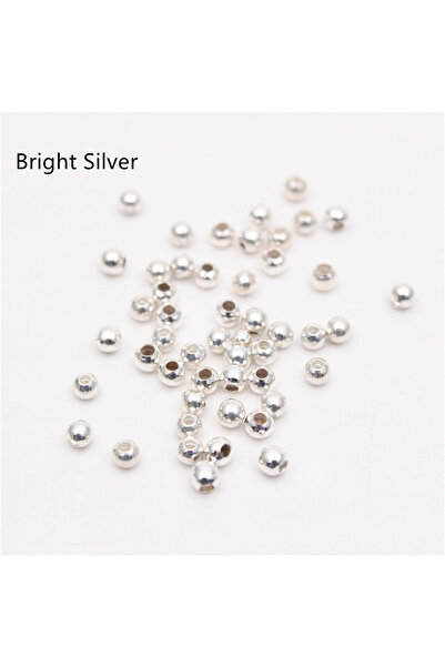 Choice 200 قطعة من خرز فاصل معدني دائري صغير، فضي لامع، 2 مم، 3 مم، مطلي بالذ...