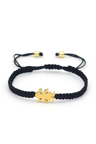 Choice سوار قابل للتعديل من الفولاذ المقاوم للصدأ باللونين الأسود والذهبي للف...