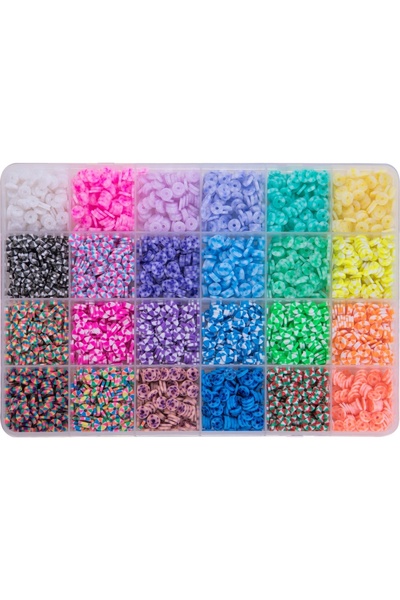 Choice4 H2400SET1-3 Handmade Jewelry Set Polymer Clay Beads Set Rainbow Color...