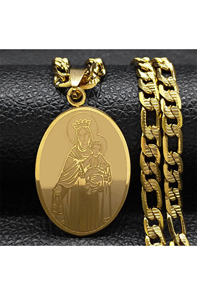 Choice 55cm NK 3B1hua GD Classic Virgin Mary Pendant Necklace for Women Men S...