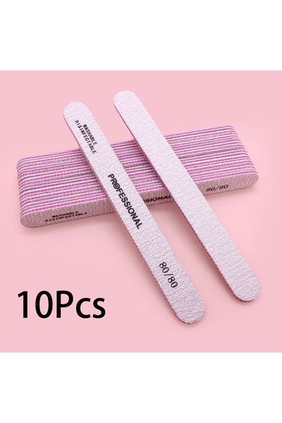 Choice 10 قطع 10/5 قطع مبرد أظافر 80/80 احترافي مستقيم مبرد أظافر ذو وجهين مب...