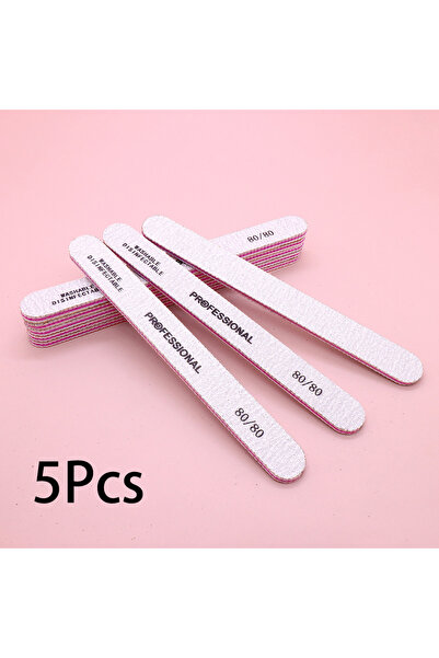 Choice 5 قطع 10/5 قطع مبرد أظافر 80/80 احترافي مستقيم مبرد أظافر ذو وجهين مبر...