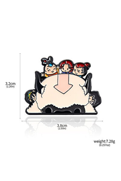 Choice دبوس معدني ذهبي اللون على شكل أنمي لطيف، شارة رمزية، آخر مسخر هواء، لل...