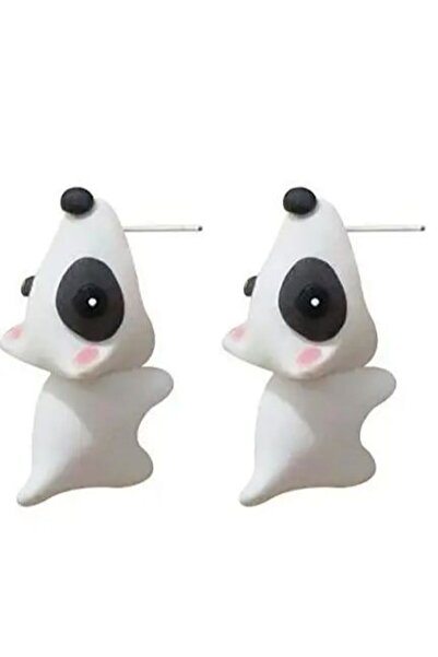 Choice كلب أبيض صغير قطعتان/زوج واحد من الأقراط المرصعة برسومات كرتونية على ش...