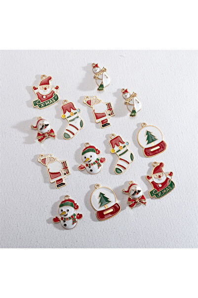 Choice النمط 4، 20 قطعة عشوائية من تعليقات عيد الميلاد المطلية بالمينا بأنماط...