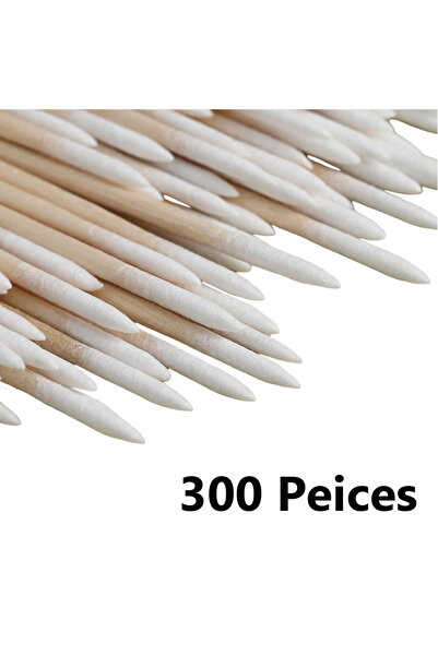 Choice 300 قطعة بيضاء 100/200/300 قطعة أعواد قطنية مزدوجة الأطراف ذات أطراف م...