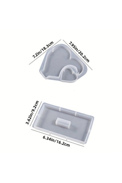 Choice قوالب قطعتين من قوالب راتنج إطار الصورة على شكل قلب من راتنج الإيبوكسي قالب إطار الصورة من السيليكون المصنوع يدويًا