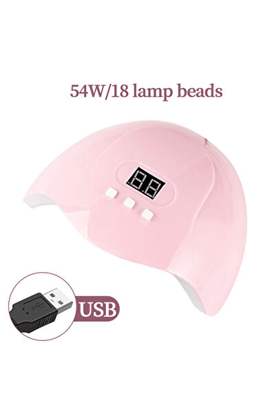 Choice جهاز لينماندا الوردي للعلاج الضوئي للأظافر بقوة 54 واط، مجفف طلاء الأظافر الجل، مصباح الأشعة فوق البنفسجية LED، مانيكير احترافي