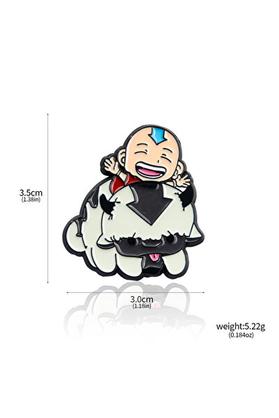 Choice دبوس معدني لطيف على شكل أنمي باللون الذهبي الأصفر الفاتح، بروش معدني ع...