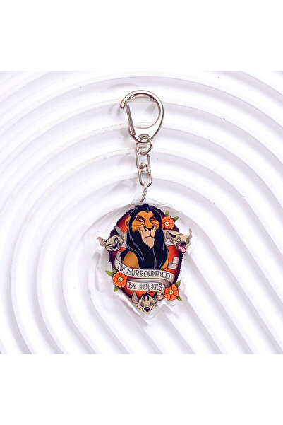 Miniso 5 سم 10 ديزني الأسد الملك أنيمي سلسلة مفاتيح مزدوجة الوجهين إكسسوارات أنيمي مضحكة سحر لطيف حقيبة ظهر