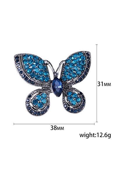 Choice دبوس فراشة من حجر الراين Blue2063 للنساء، بروش على شكل فراشات، دبوس يا...