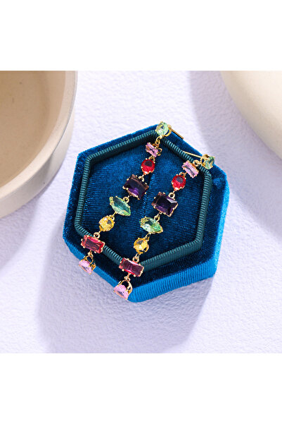 Choice أقراط ذهبية ماركة مطلية بالذهب عيار 18 قيراطًا جديدة فاخرة من الزركون ...