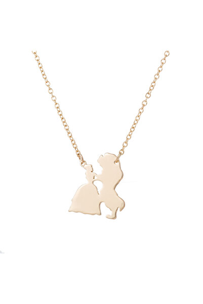 Choice قلادة ذهبية اللون من فيلم الجميلة والوحش الجديد لعام 2025 للنساء قلادة...