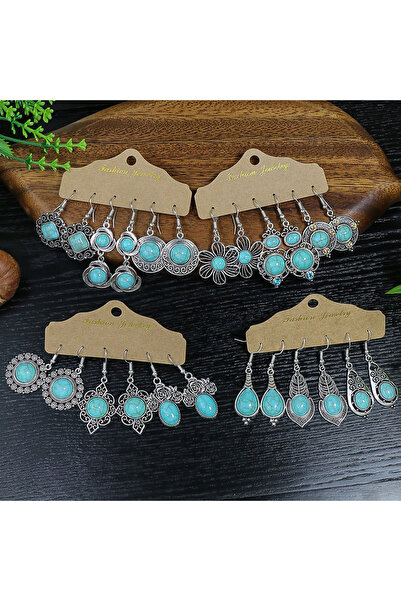 Choice إكسسوار فضي عتيق على الطراز العرقي X202310305 مع قلادة ألماس ملونة مرص...