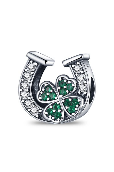 Choice41 PAC156 925 Silver Color Four-Leaf Clover Avado Cactus Green Series C...