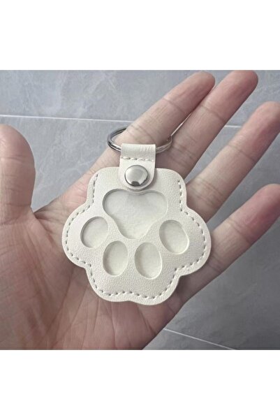 Choice حقيبة تخزين شعر الحيوانات الأليفة من الجلد الأبيض التذكاري، سلسلة مفات...