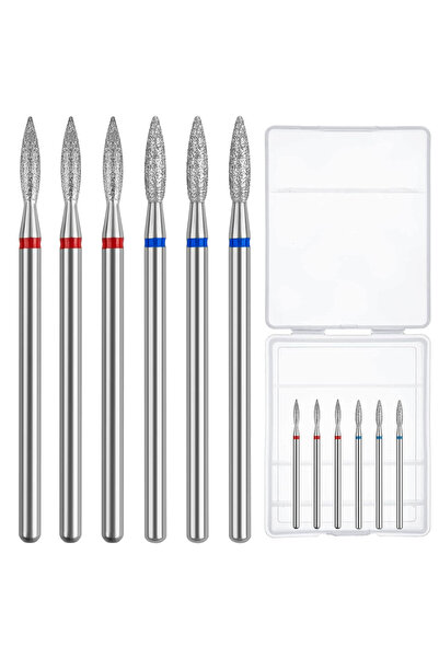 Choice1 مجموعة من 6 قطع من رؤوس شبت الأظافر، قاطع طحن ماسي للأظافر، مبرد أظاف...