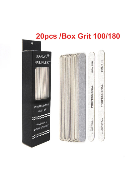 Choice 20 قطعة من ملفات الأظافر Grit100-180، طلاء أظافر جل الأشعة فوق البنفسج...