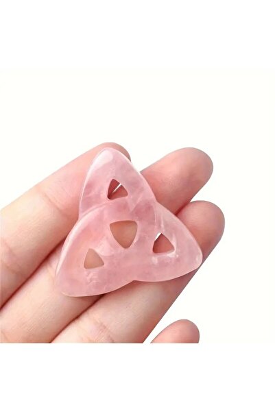 Choice زينة شفاء عقدة لريش من الحجر الطبيعي الوردي بطول 1 بوصة