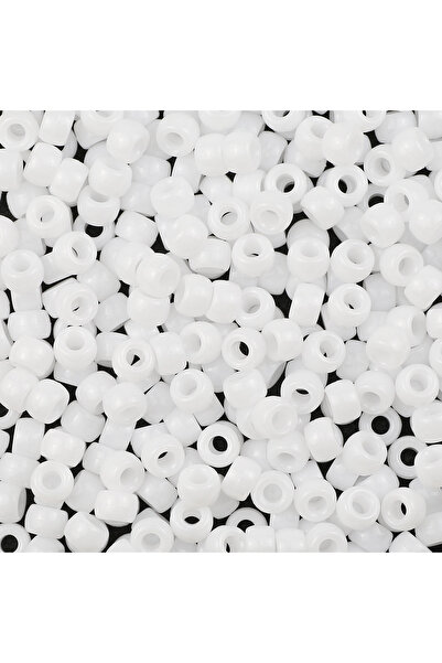 Choice1 200pcs WHITE 200-1000Pcs 6x9mm Acrylic Large Hole White Pony Beads DI...