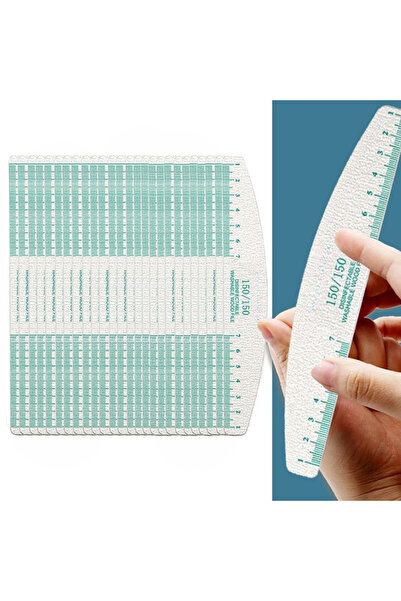 Choice 50 قطعة C 50/100 قطعة مبرد أظافر مطبوع عليه مسطرة، كتلة تلميع خشبية، ب...