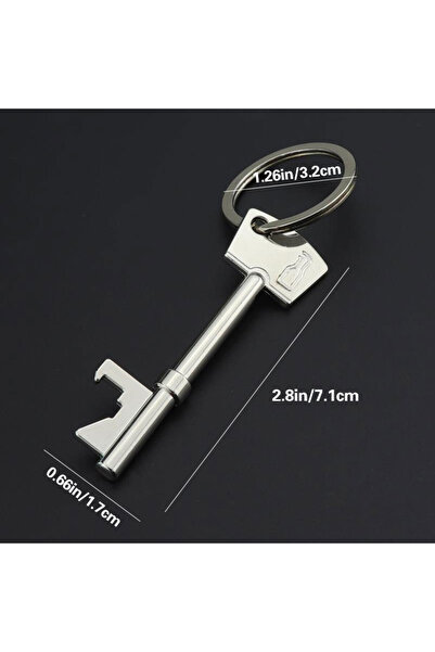 Choice سلسلة مفاتيح فضية من قطعة واحدة، سلسلة مفاتيح معدنية إبداعية، فتاحة زج...