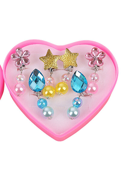 Choice مجموعة من 3 قطع - 4 7 أزواج من مشابك الأذن للأطفال على الطراز الكوري، مشبك أذن جميل على شكل حيوان كرتوني بدون ثقب الأذن