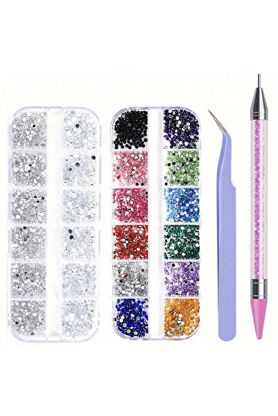 Choice أحجار الراين الأكريليكية المسطحة متعددة الأحجام من Purple3 لتزيين الأظافر، كريستالات ثلاثية الأبعاد، زينة يدوية الصنع، كريستالات لامعة