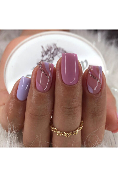 Choice QHW899 24 قطعة أظافر فرنسية قصيرة مموجة بسيطة مع جيلي واحد ومبرد أظافر...