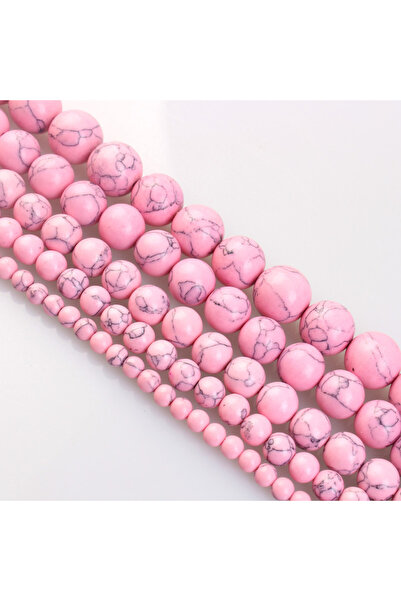 Choice 48 قطعة من خرز الأحجار الطبيعية، هاولايت، فيروز وردي، خرز دائري سائب، ...