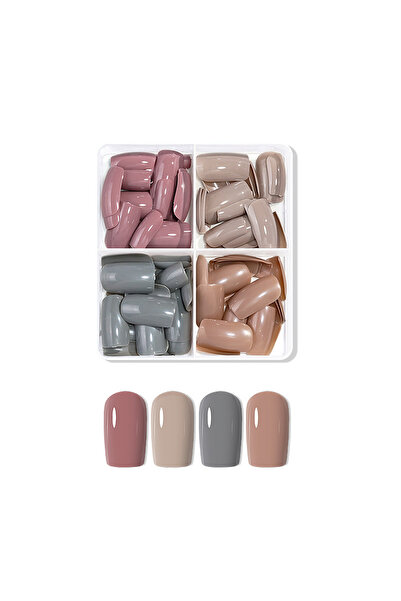 Choice 06 96 قطعة أظافر بلون سادة غير لامعة، أظافر صناعية قصيرة بتغطية كاملة،...