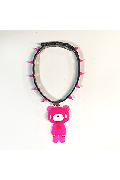 Choice Pink black spiked band with Gloomy Bear pendant. Cute - punk mix, bold...