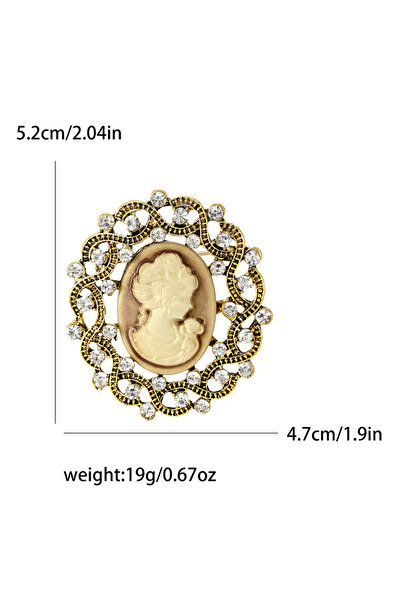Choice دبوس رأس الجمال من أحجار الراين من Golden1090 للنساء دبوس شخصية على شك...