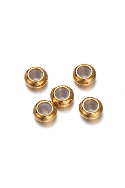 Choice 4 × 8 مم لون ذهبي 10 قطع 6/7/8/10 مم خرز تعديل من الفولاذ المقاوم للصد...