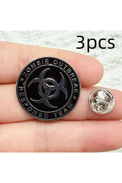 Miniso 3 قطع من دبابيس معدنية حقيبة ظهر بالمينا من سلسلة "Resident Evil" الكل...