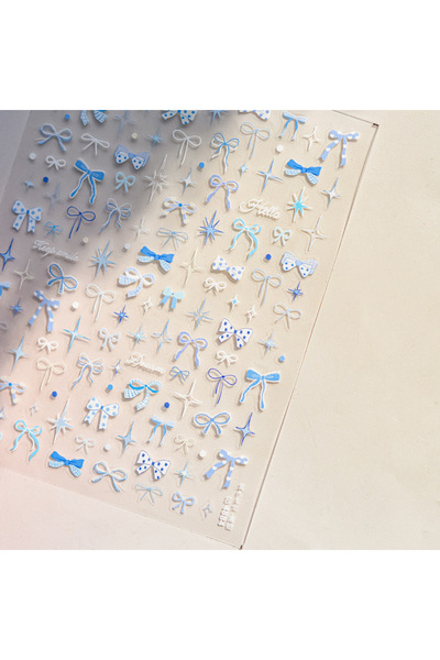 Choice 1 قطعة من ملصقات الأظافر الرقيقة والمتينة ثلاثية الأبعاد اللطيفة على ش...