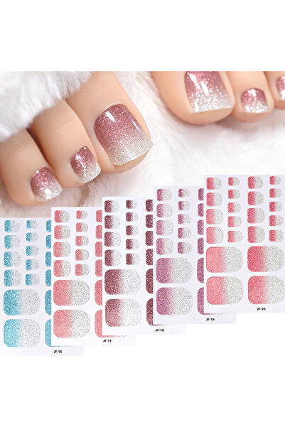 Choice ملصقات أظافر صيفية لامعة S3، 5 أوراق/110 أطراف، أغطية أظافر كاملة التغ...