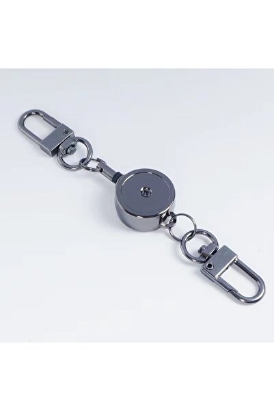 Choice حامل مفاتيح معدني قابل للسحب مضاد للسرقة باللون الأخضر مع مشبك سهل الس...