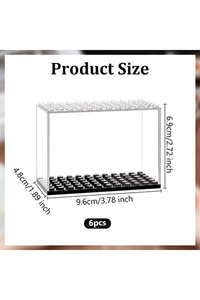 Choice AECH02-18238 صندوق عرض مجسمات صغيرة قابل للتكديس، 6 قطع، 3.8 × 1.9 × 2...