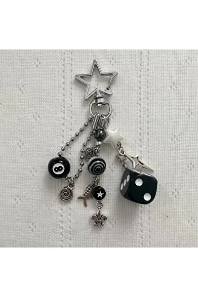 Choice STYLE 1 Handmade cluttered rockstar gf edgy black black & white dice k...