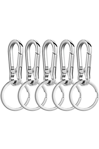 Choice فضية - 5 قطع من 2 إلى 6 قطع مشبك حلقة تسلق معدنية على شكل حلقة تسلق حل...