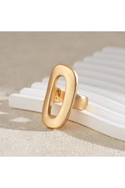 Choice خاتم إنجيمارك الإبداعي ذو اللون الذهبي الخافت، بتصميم هندسي غير منتظم ...